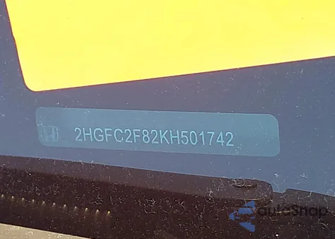 2019 Honda Civic Sport from USA, damaged, VIN 2HGFC2F82KH501742